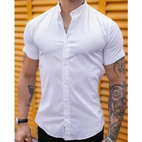 Camisa20Social20Gola20Padre20Slim20FitLuxo20Manga20Curta2020Moda20Verao20Qualidade