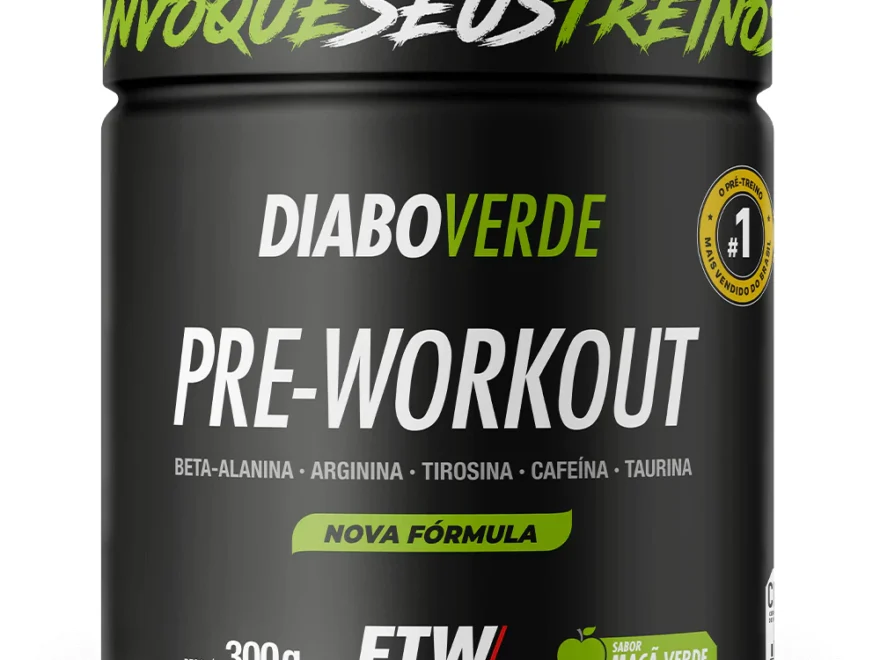 FTW20Diabo20Verde20PrC3A9 Treino2023Pre Workout20300g20Energia20ForC3A7a20e20Foco20com20CafeC3ADna2C20Beta Alanina20Sabores 880x660